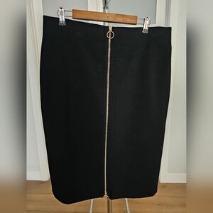 073. INC International Concepts Black Midi Pencil Skirt
